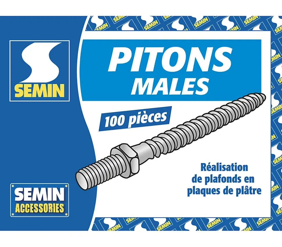 Pitons Mâles Semin, Boite de 100 (lot de 2)