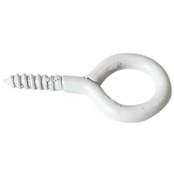 Piton à visser plastifié blanc filet bois Viswood