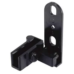 2 pivots pour porte en verre Métal noir l.36 x H.16 mm