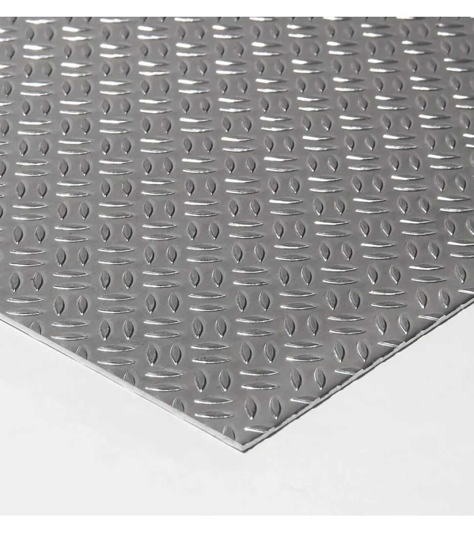 Plaque Aluminium Grain de riz, ép. 1/2mm, Hauteur 75cm x Largeur 80cm