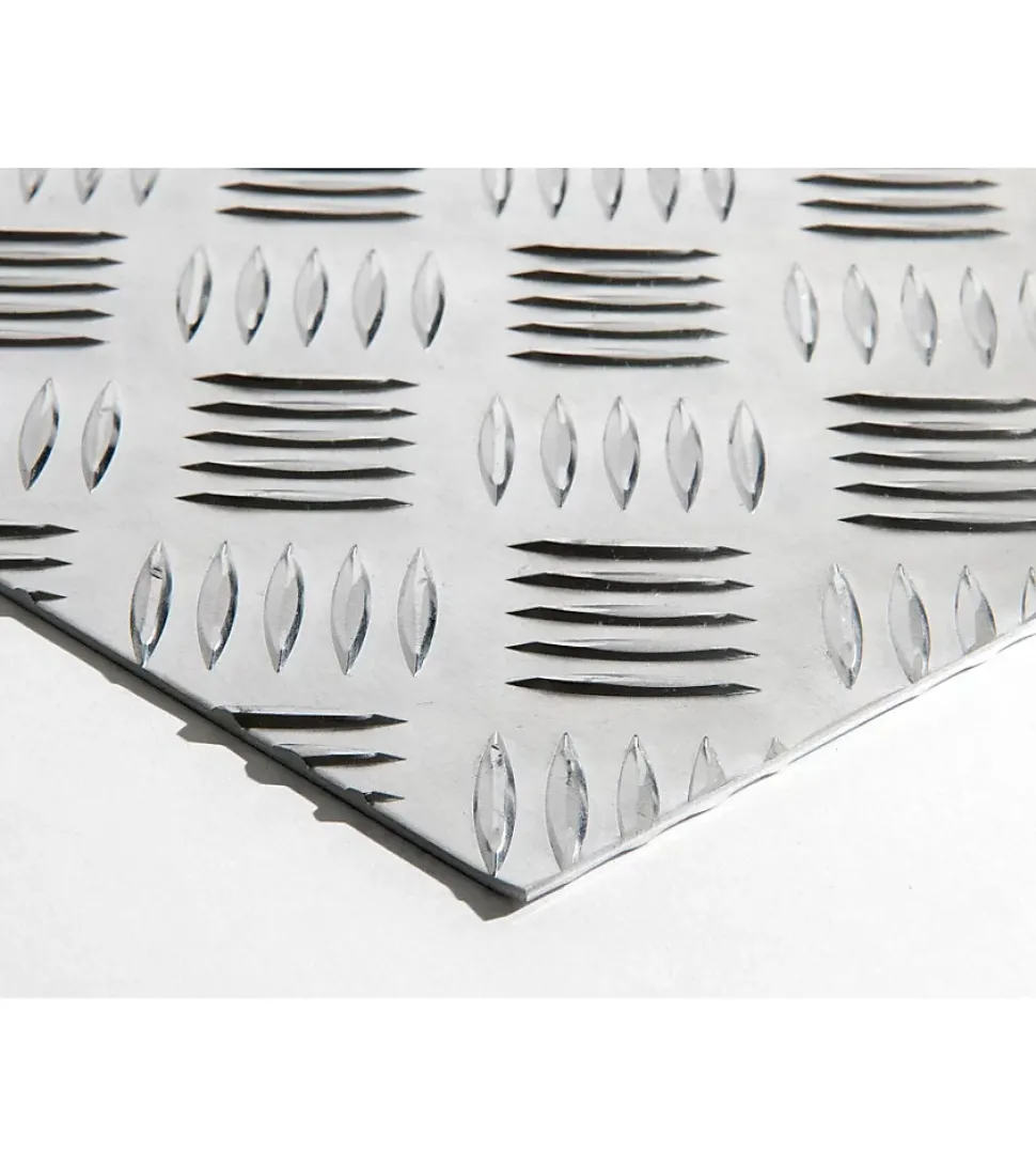 Plaque Aluminium Strié, ép. 2/3mm, Hauteur 10cm x Largeur 130cm