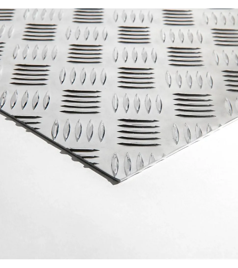 Plaque Aluminium Strié, ép. 2/3mm, Hauteur 35cm x Largeur 110cm