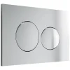 Plaque de commande pour WC avec double touche - Chrome - OPULUS