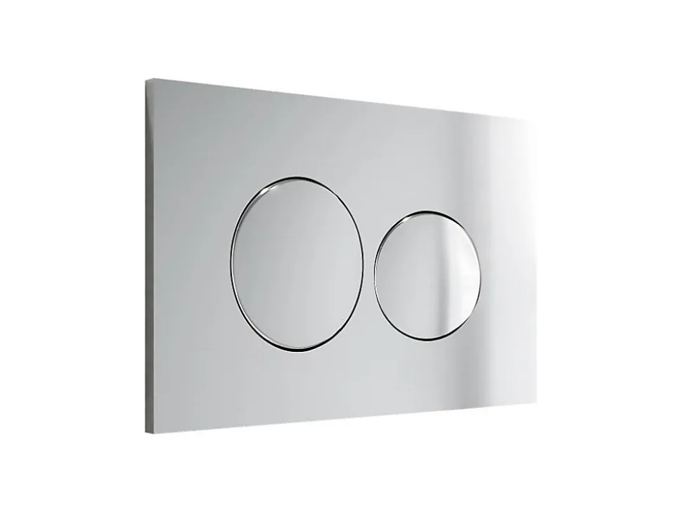 Plaque de commande pour WC avec double touche - Chrome - OPULUS