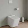 Plaque de commande pour WC avec double touche - Blanche - OPULUS