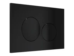 Plaque de commande pour WC avec double touche - Noir - OPULUS