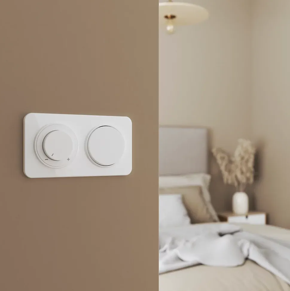 Plaque de finition double Jacobsen Espen verre blanc à assembler