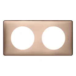 Plaque de finition double Legrand Céliane Métal Copper