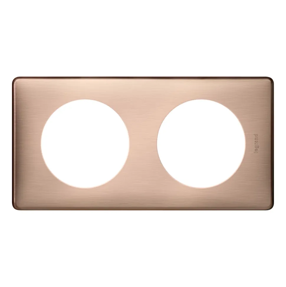 Plaque de finition double Legrand Céliane Métal Copper