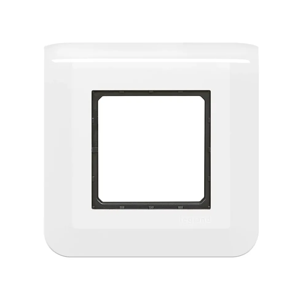 Plaque de finition 2 modules Legrand Mosaïc 0 994 71 coloris blanc l.82 x P.9 x H.82 mm