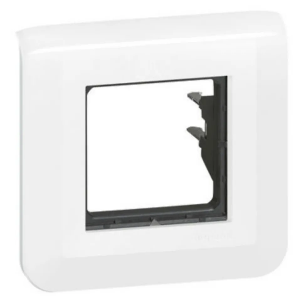 Plaque de finition 2 modules Legrand Mosaïc 0 994 71 coloris blanc l.82 x P.9 x H.82 mm