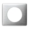 Plaque de finition 1 poste Legrand Céliane 0 998 65 coloris aluminium l.90 x P.9 x H.82 mm