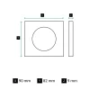 Plaque de finition 1 poste Legrand Céliane CP0121 coloris noir mat l.90 x P.9 x H.82 mm