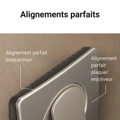 Plaque de finition 1 poste Legrand Céliane CP0021 coloris blanc émaillé l.90 x P.9 x H.82 mm