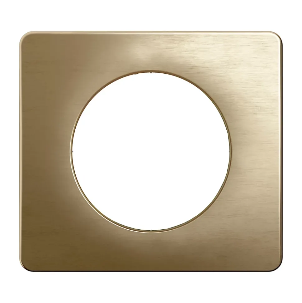 Plaque de finition 1 poste Legrand Céliane CP1621 coloris bronze satiné l.90 x P.9 x H.82 mm