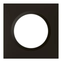 Plaque de finition 1 poste Legrand Dooxie 6 008 61 coloris noir velours l.87 x P.10 x H.87 mm