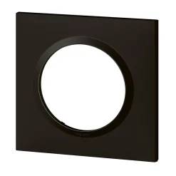 Plaque de finition 1 poste Legrand Dooxie 6 008 61 coloris noir velours l.87 x P.10 x H.87 mm