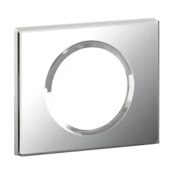 Plaque de finition 1 poste Legrand Céliane 0 691 21 coloris verre miroir l.100 x P.8,5 x H.82 mm
