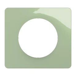 Plaque de finition 1 poste Legrand Céliane CP0521 coloris vert céladon l.90 x P.9 x H.82 mm