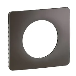 Plaque de finition 1 poste Legrand Céliane CP1021 coloris gris cendré l.90 x P.9 x H.82 mm