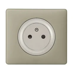 Plaque de finition 1 poste Legrand Céliane 0 988 44 coloris poudré argile l.90 x P.8,5 x H.82 mm
