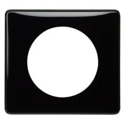 Plaque de finition 1 poste Legrand Céliane 0 988 26 coloris laqué noir l.90 x P.8,5 x H.82 mm
