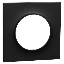 Plaque de finition 1 poste - Odace Origine - S949702 - Schneider - Noir