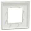 Plaque de finition 1 poste Schneider Electric Unica Déco Essentielle NU600218 coloris blanc l.88,6 x P.10,25 x H.85 mm