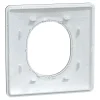 Plaque de finition 1 poste Schneider Electric Ovalis S340702E coloris anthracite avec liseré laiton l.87 x P.10 x H.87 mm