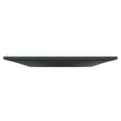 Plaque de finition 1 poste Schneider Electric Ovalis S340702E coloris anthracite avec liseré laiton l.87 x P.10 x H.87 mm