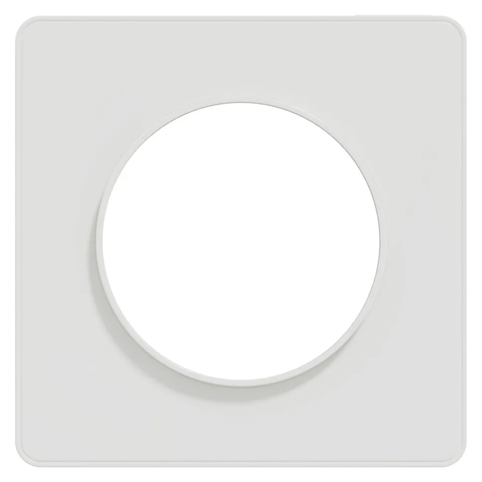 Plaque de finition 1 poste Schneider Electric Odace Touch S520802 coloris blanc l.85 x P.10 x H.85 mm