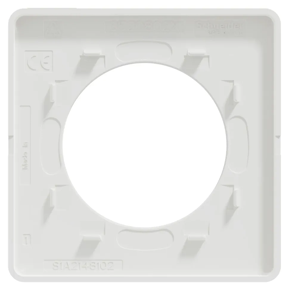 Plaque de finition 1 poste Schneider Electric Odace Touch S520802 coloris blanc l.85 x P.10 x H.85 mm
