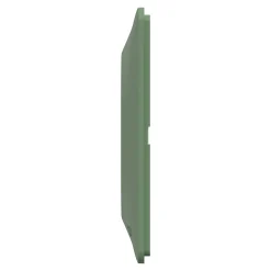 Plaque de finition 1 poste Schneider Electric Ovalis S320702B coloris vert forêt l.87 x P.10 x H.87 mm
