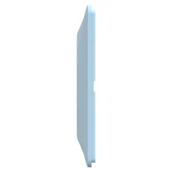 Plaque de finition 1 poste Schneider Electric Ovalis S320702C coloris bleu azurin l.87 x P.10 x H.87 mm