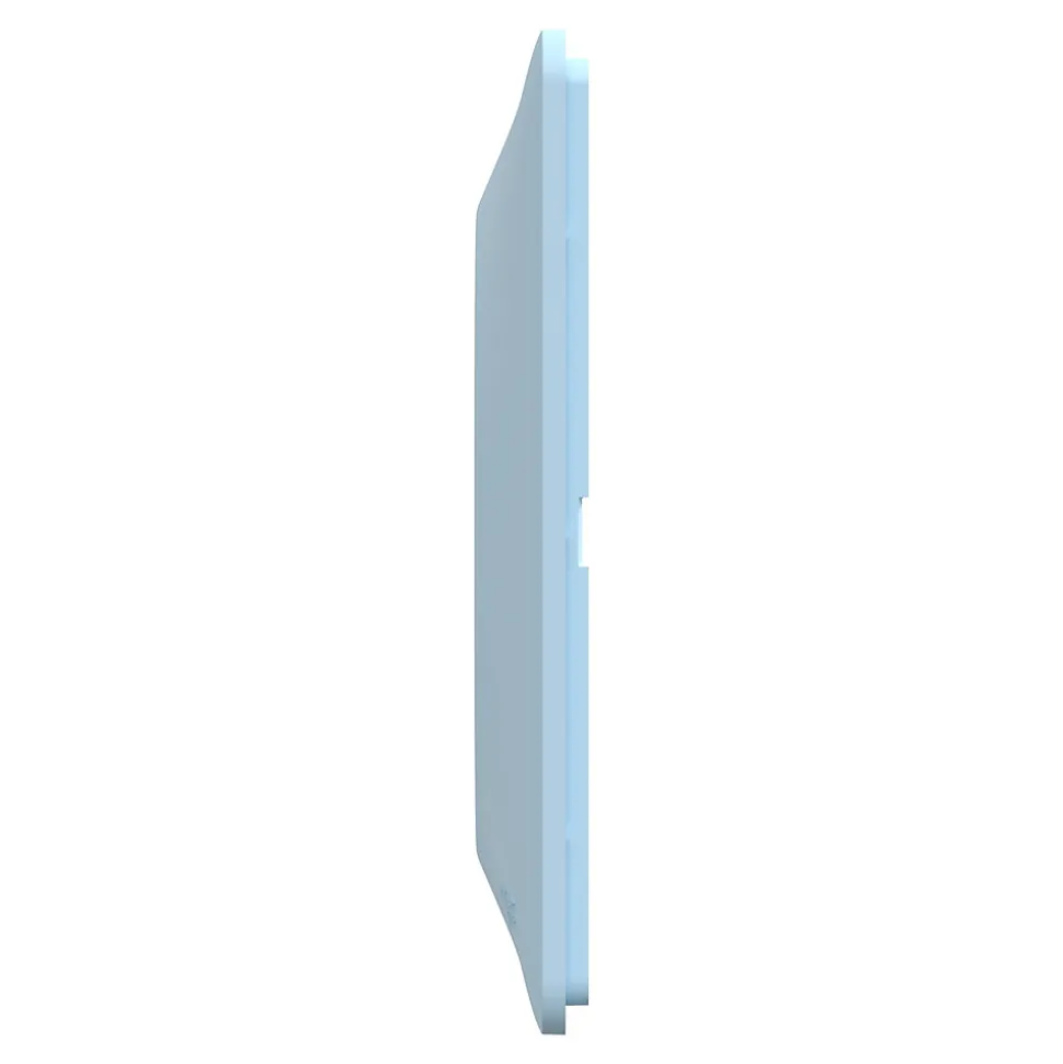Plaque de finition 1 poste Schneider Electric Ovalis S320702C coloris bleu azurin l.87 x P.10 x H.87 mm