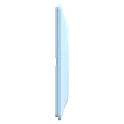 Plaque de finition 1 poste Schneider Electric Ovalis S320702C coloris bleu azurin l.87 x P.10 x H.87 mm