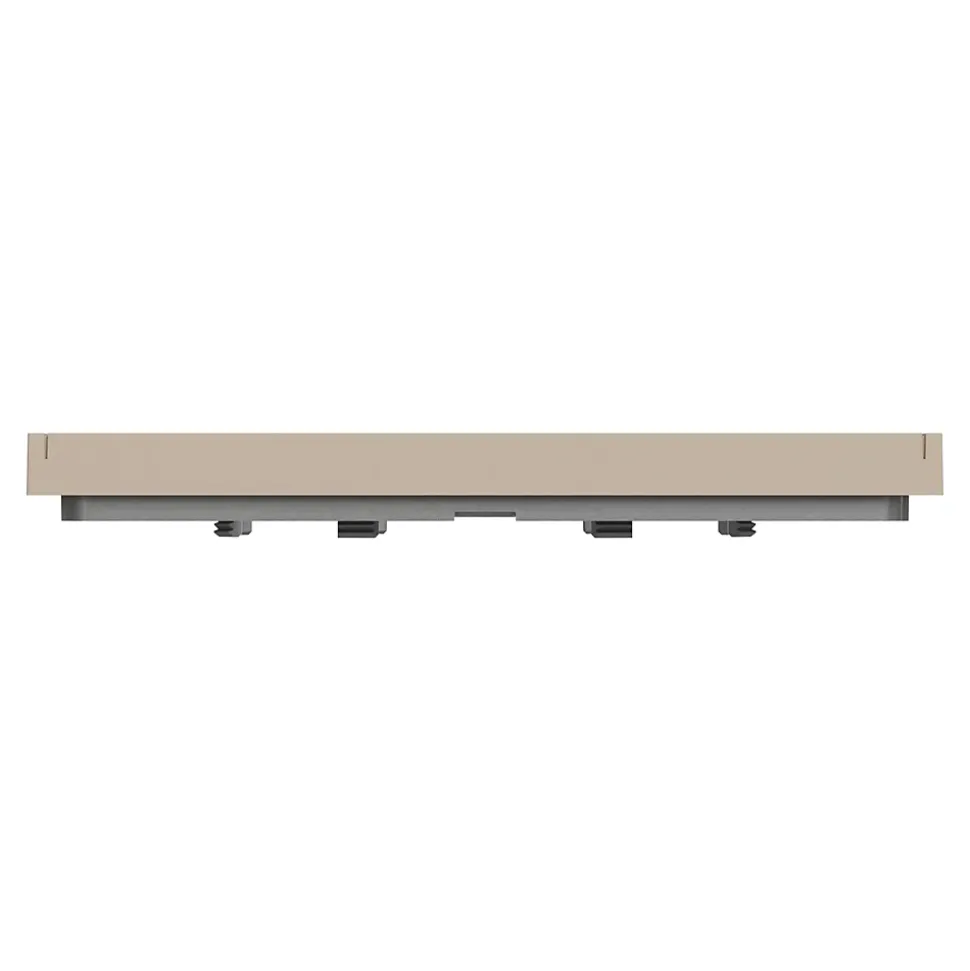 Plaque de finition 1 poste Schneider Electric Unica Déco Essentielle NU600226 coloris taupe l.88,6 x P.10,25 x H.85 mm