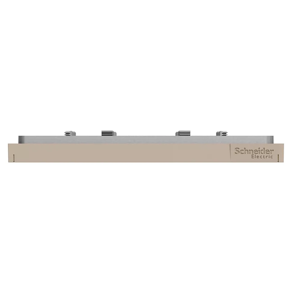 Plaque de finition 1 poste Schneider Electric Unica Déco Essentielle NU600226 coloris taupe l.88,6 x P.10,25 x H.85 mm