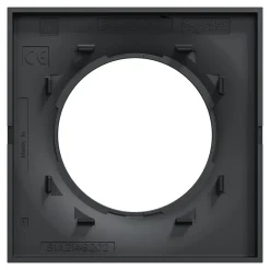Plaque de finition 1 poste Schneider Electric Odace Styl S540702 coloris anthracite l.85 x P.10 x H.85 mm