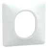 Plaque de finition 1 poste Schneider Electric Ovalis S320702 coloris blanc l.87 x P.10 x H.87 mm