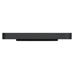 Plaque de finition 1 poste Schneider Electric Odace Touch S54C802 coloris anthracite avec liseré anthracite l.85 x P.10 x H.85 mm