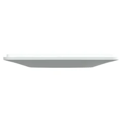 Plaque de finition 1 poste Schneider Electric Ovalis S320702D coloris blanc avec liseré laiton l.87 x P.10 x H.87 mm