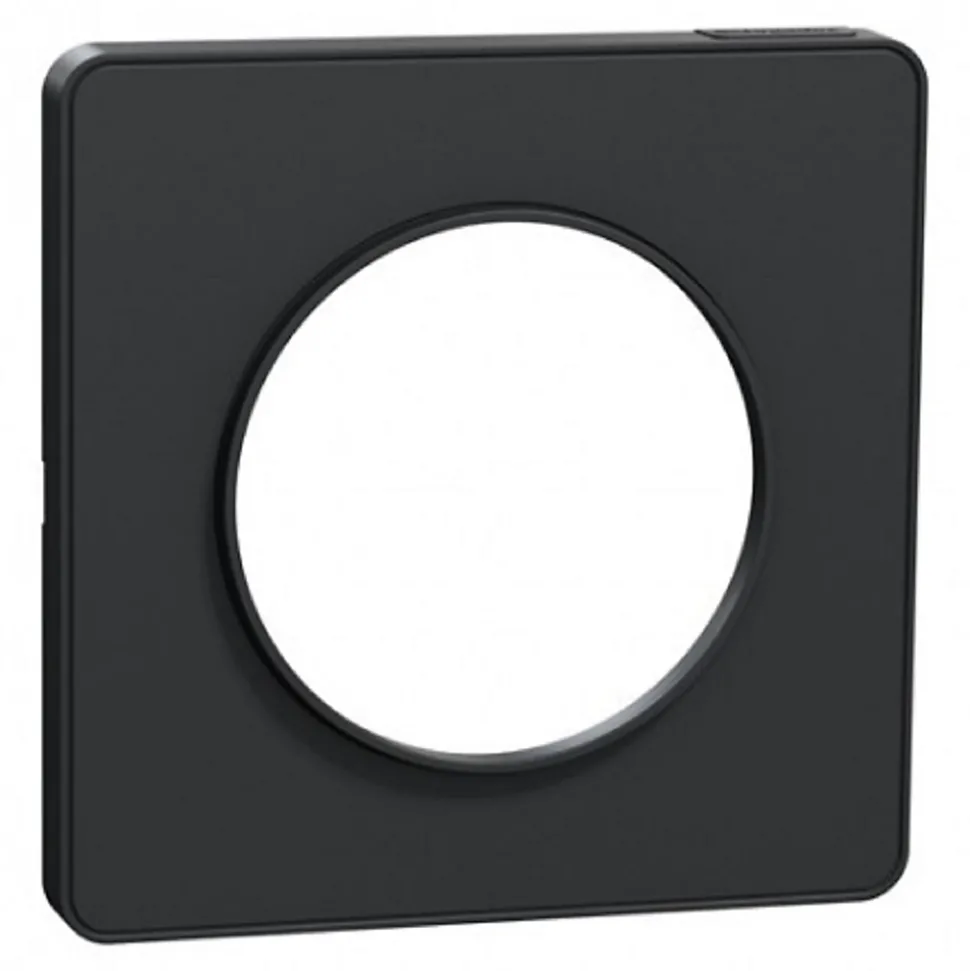 Plaque de finition 1 poste Schneider Electric Odace Touch S540802 coloris anthracite l.85 x P.10 x H.85 mm