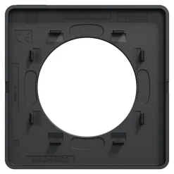 Plaque de finition 1 poste Schneider Electric Odace Touch S540802 coloris anthracite l.85 x P.10 x H.85 mm