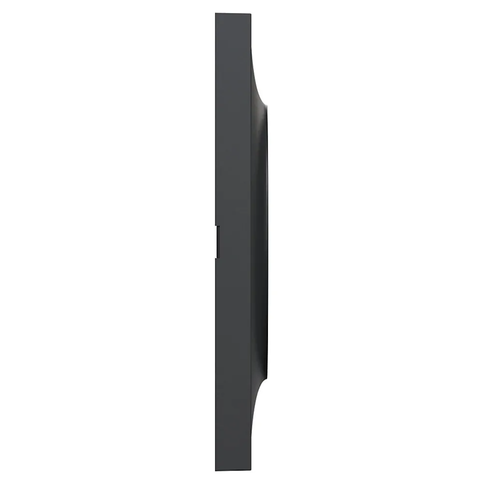 Plaque de finition 1 poste Schneider Electric Odace Styl S54C702 coloris anthracite avec liseré anthracite l.85 x P.10 x H.85 mm
