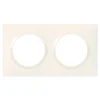 Plaque de finition 2 postes Legrand Dooxie 6 009 02 coloris blanc l.158 x P.10 x H.87 mm