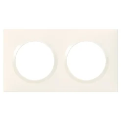 Plaque de finition 2 postes Legrand Dooxie 6 009 02 coloris blanc l.158 x P.10 x H.87 mm