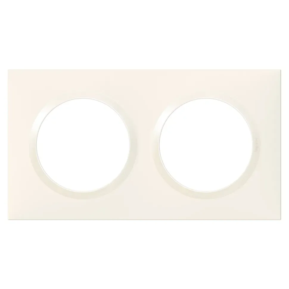 Plaque de finition 2 postes Legrand Dooxie 6 009 02 coloris blanc l.158 x P.10 x H.87 mm