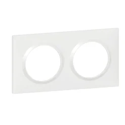 Plaque de finition 2 postes Legrand Dooxie 6 009 02 coloris blanc l.158 x P.10 x H.87 mm