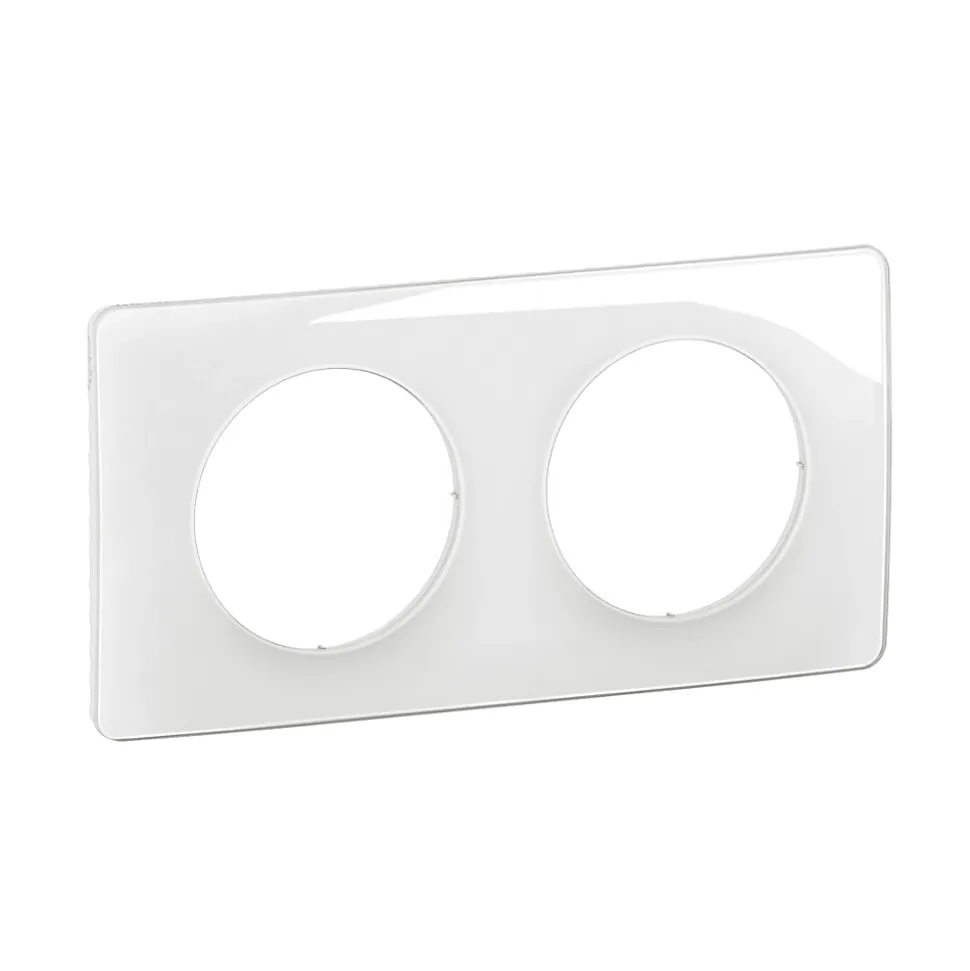 Plaque de finition 2 postes Legrand Céliane CP0022 coloris blanc émaillé l.161 x P.9 x H.82 mm